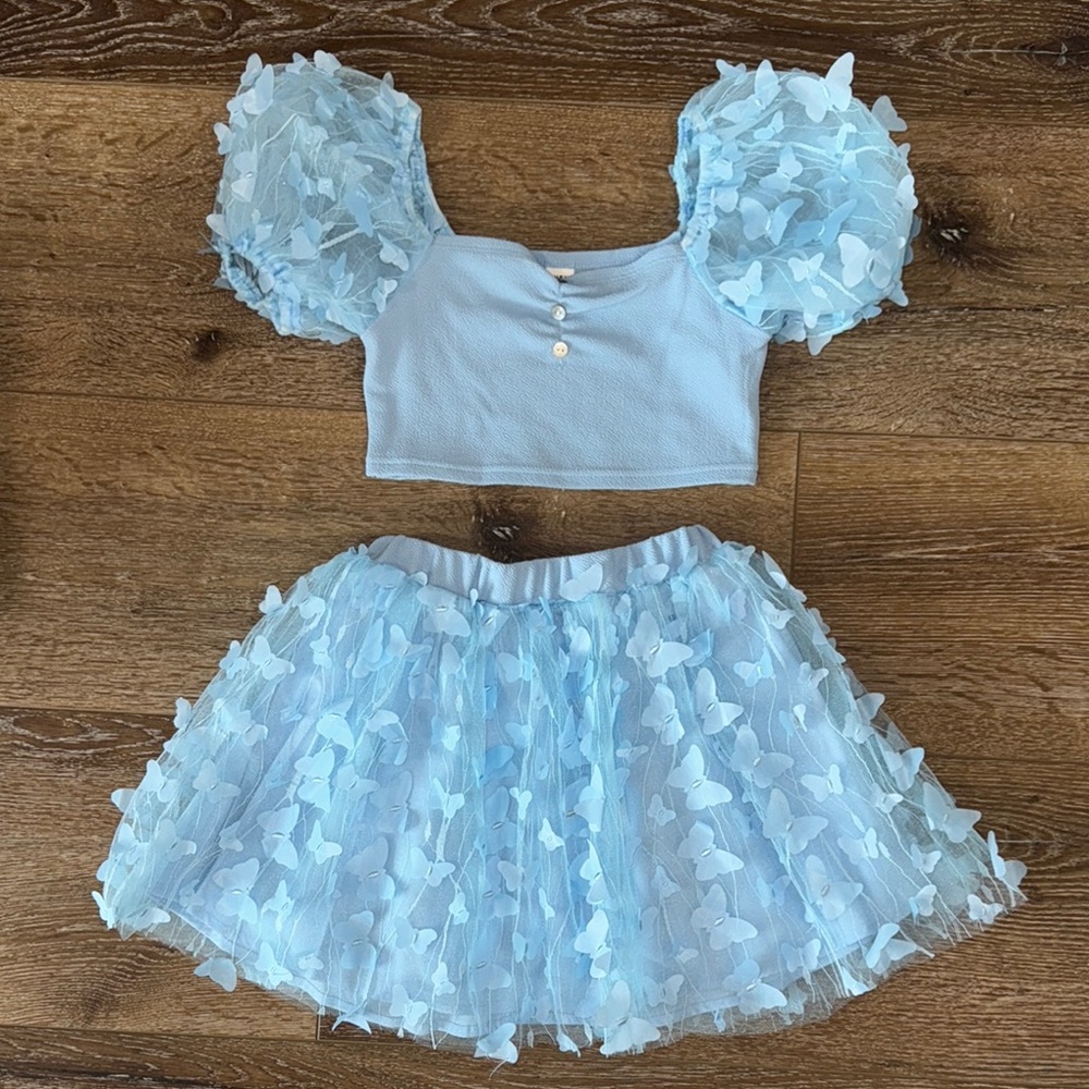 Girls Butterfly Two Piece Set